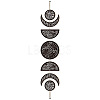 Moon Phase Wood Hanging Wall Decorations HJEW-WH0054-005-1