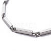 Tarnish Resistant Unisex 201 Stainless Steel Bar Link Chain Bracelets BJEW-L637-42A-P-2