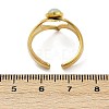 316 Stainless Steel with Natural Mixed Gemstone Cuff Rings RJEW-Z098-01G-13-5