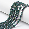 Electroplate Opaque Glass Beads Strands X-EGLA-A034-P8mm-F06-1