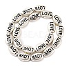 Oval with Word Love Tibetan Style Alloy Bead Strands TIBEB-O007-24-LF-2