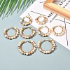 4 Pairs Vintage Natural Pearl Beads Earrings for Girl Women EJEW-JE04643-3