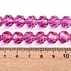 Baking Paint Transparent Glass Beads Strands DGLA-A035-T10mm-A03-5