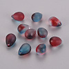 Two Tone Transparent Spray Painted Glass Charms GLAA-T016-37-F03-1