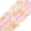 Electroplate Glass Beads Strands EGLA-P048-A06-1