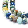 Natural Chrysocolla and Lapis Lazuli Beads Strands G-E569-I13-3