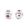 Brass Micro Pave Cubic Zirconia Beads KK-R216-17P-01-2