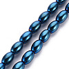 Electroplate Opaque Glass Beads Strands EGLA-T020-11-C07-1