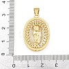 Religion Brass Micro Pave Clear Cubic Zirconia Pendants CU-CBAD306-21G-3