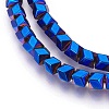 Electroplated Non-magnetic Synthetic Hematite Beads Strands G-P392-J01-2