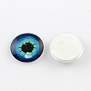 Half Round/Dome Dragon Eye Pattern Glass Flatback Cabochons for DIY Projects GGLA-Q037-8mm-M39-2