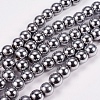 Electroplate Non-magnetic Synthetic Hematite Beads Strands X-G-J169A-8mm-02-1