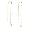 Brass Micro Pave Clear Cubic Zirconia Ear Threads EJEW-JE04295-04-1