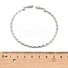 Brass Micro Pave Clear Cubic Zirconia Cuff Bangles for Women BJEW-B145-08G-03-2