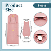 6 Sets Rectangle Velvet Single Watch Storage Bags ABAG-NB0002-09-2