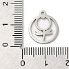 Non-Tarnish 201 Stainless Steel Pendants STAS-E206-03P-01-3