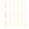 30Pcs 3 Style Rack Plating Brass Earring Hooks KK-DC0002-04-1