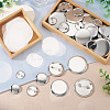 100 Sets 4 Styles Flat Round Sublimation Blank Badge Button Parts DIY-TA0013-64-7