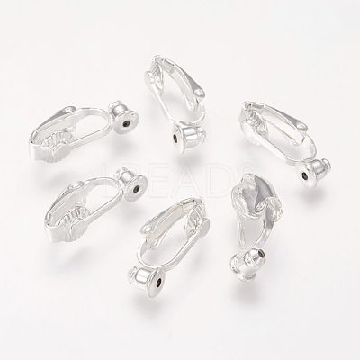 Brass Clip-on Earring Converters Findings KK-Q115-S-1