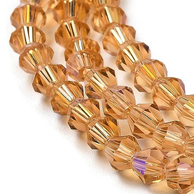 Transparent Electroplate Glass Beads Strands LS-EGLA-A039-T4mm-L18-1