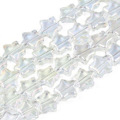 Electroplate Glass Beads Strand EGLA-S188-17-B04-1