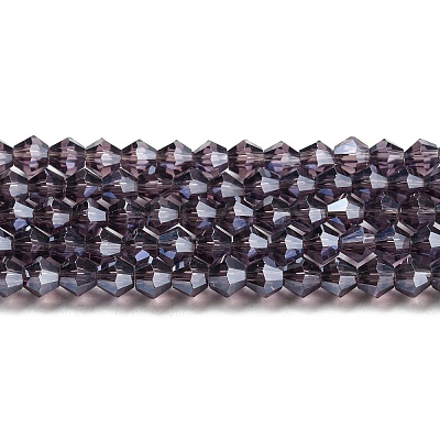 Transparent Electroplate Glass Beads Strands EGLA-A039-T6mm-A04-1