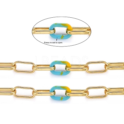 Handmade Brass Paperclip Chains CHC-H102-12G-A-1