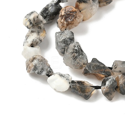 Raw Rough Natural African Black Opal Beads Strands G-M453-C05-1