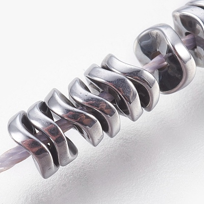 Electroplated Non-magnetic Synthetic Hematite Bead Strand G-E498-01F-1
