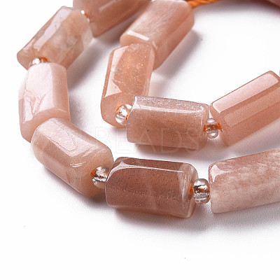 Natural Sunstone Beads Strands X-G-S345-8x11-011-1