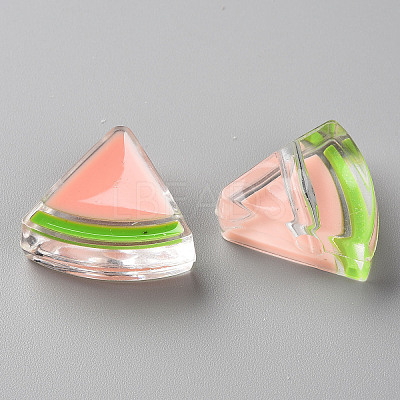 Transparent Enamel Acrylic Beads TACR-S155-001C-1