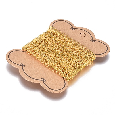Brass Twisted Chains X-CHC-Q001-5x4mm-G-1