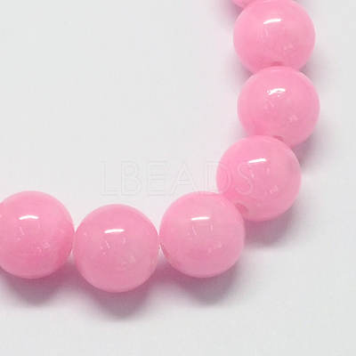 Natural Dyed Yellow Jade Gemstone Bead Strands G-R271-10mm-Y02-1