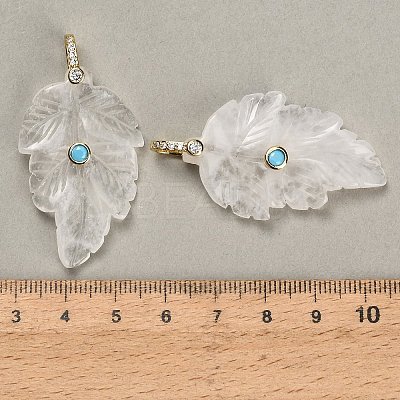Natural Quartz Crystal Pendants G-K372-06G-A04-1