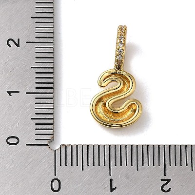 Brass Micro Pave Cubic Zirconia Pendants KK-K345-13S-G-1