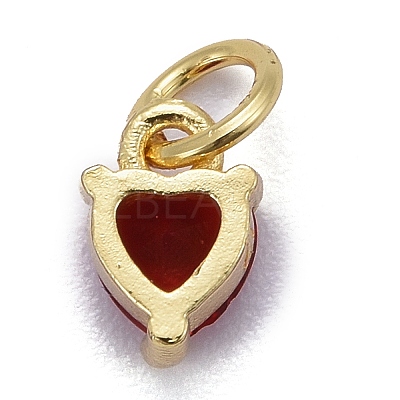 Brass Micro Pave Cubic Zirconia Charms X-KK-P192-08-G07-1