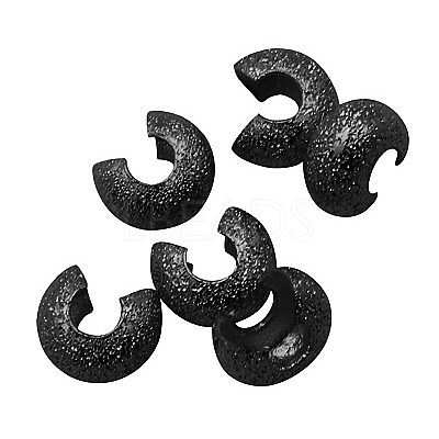 Brass Crimp Beads Covers X-KK-G017-B-1
