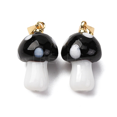 Handmade Lampwork Pendants LAMP-S069-08G-06-1