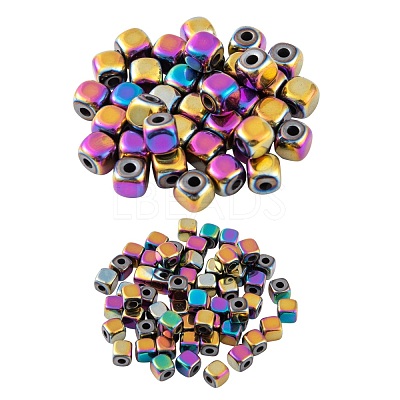 4 Strands 2 Sizes Electroplate Non-magnetic Synthetic Hematite Beads Strands G-LS0001-70-1