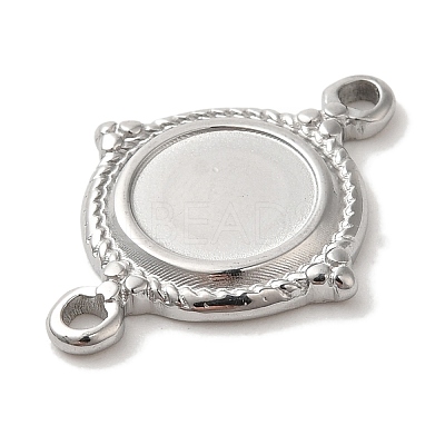 304 Stainless Steel Cabochon Connector Setting STAS-C110-09P-1