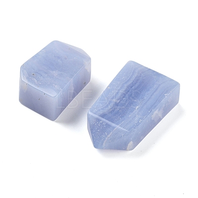Natural Blue Lace Agate Point Pentagonal Prism Figurines G-G126-01-1