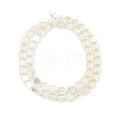 Transparent Electroplate Glass Bead Strands EGLA-P049-02A-FR03-1