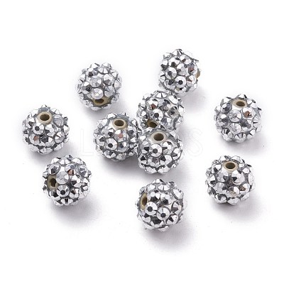Chunky Resin Rhinestone Beads RESI-M019-27-1