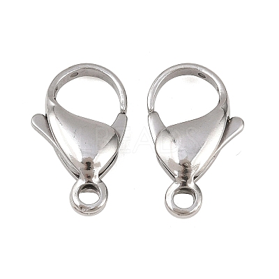 Tarnish Resistant 304 Stainless Steel Lobster Claw Clasps STAS-G035-H-1