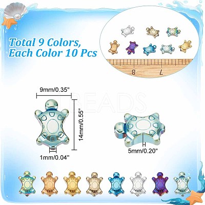 80pcs 8 colors Electroplate Non-magnetic Synthetic Hematite Beads Strands G-AR0005-13-1