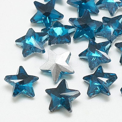 Pointed Back Glass Rhinestone Cabochons RGLA-T085-10mm-14-1