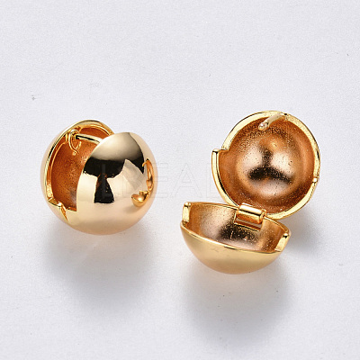 Brass Ball Clip-on Earrings KK-T049-22G-NF-1