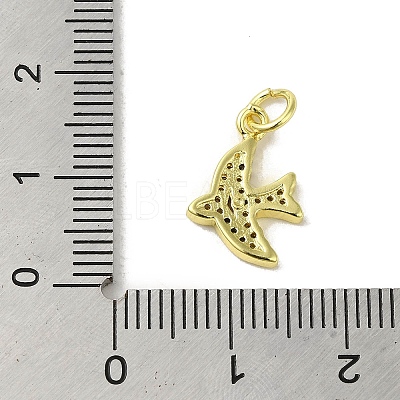 Real 18K Gold Plated Brass Pave Cubic Zirconia Pendants KK-M283-04A-01-1