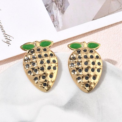 304 Stainless Steel Enamel Stud Earrings SA-CBA46AF-10G-1