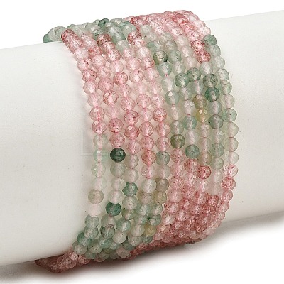 Natural Red and Green Strawberry Quartz Beads Strands GG-NH0006-A02-2mm-1